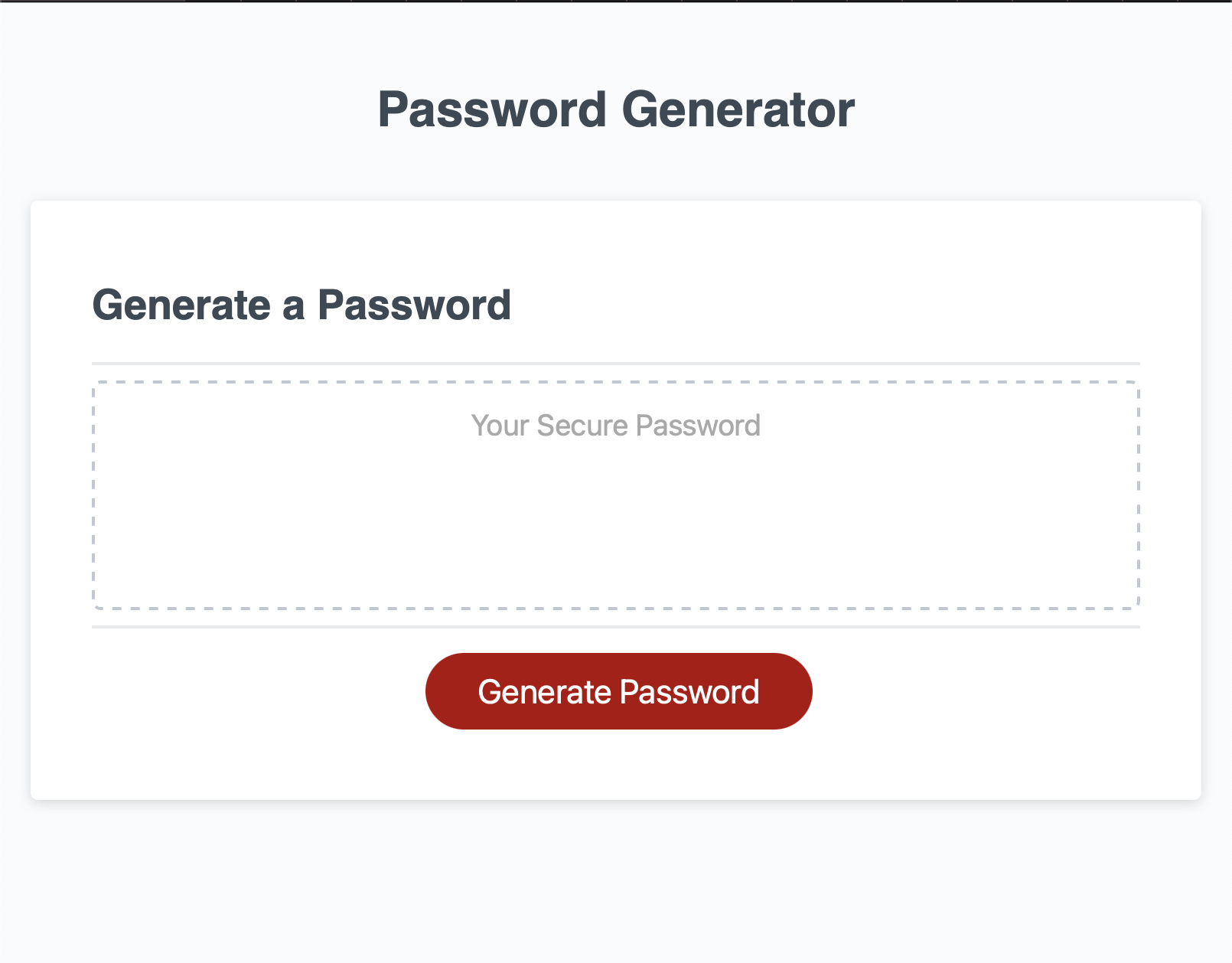 Password Generator