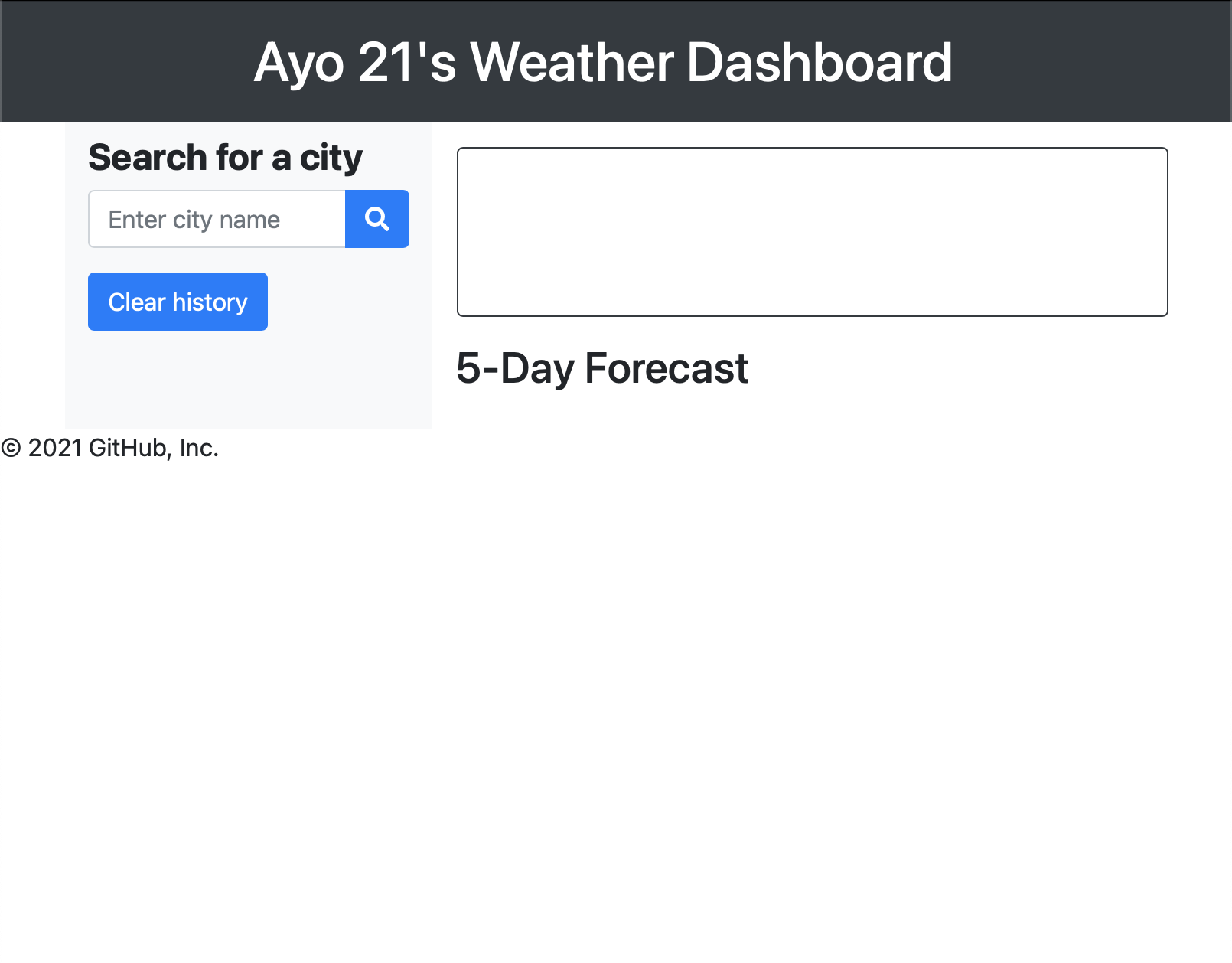 Weather Dashboard